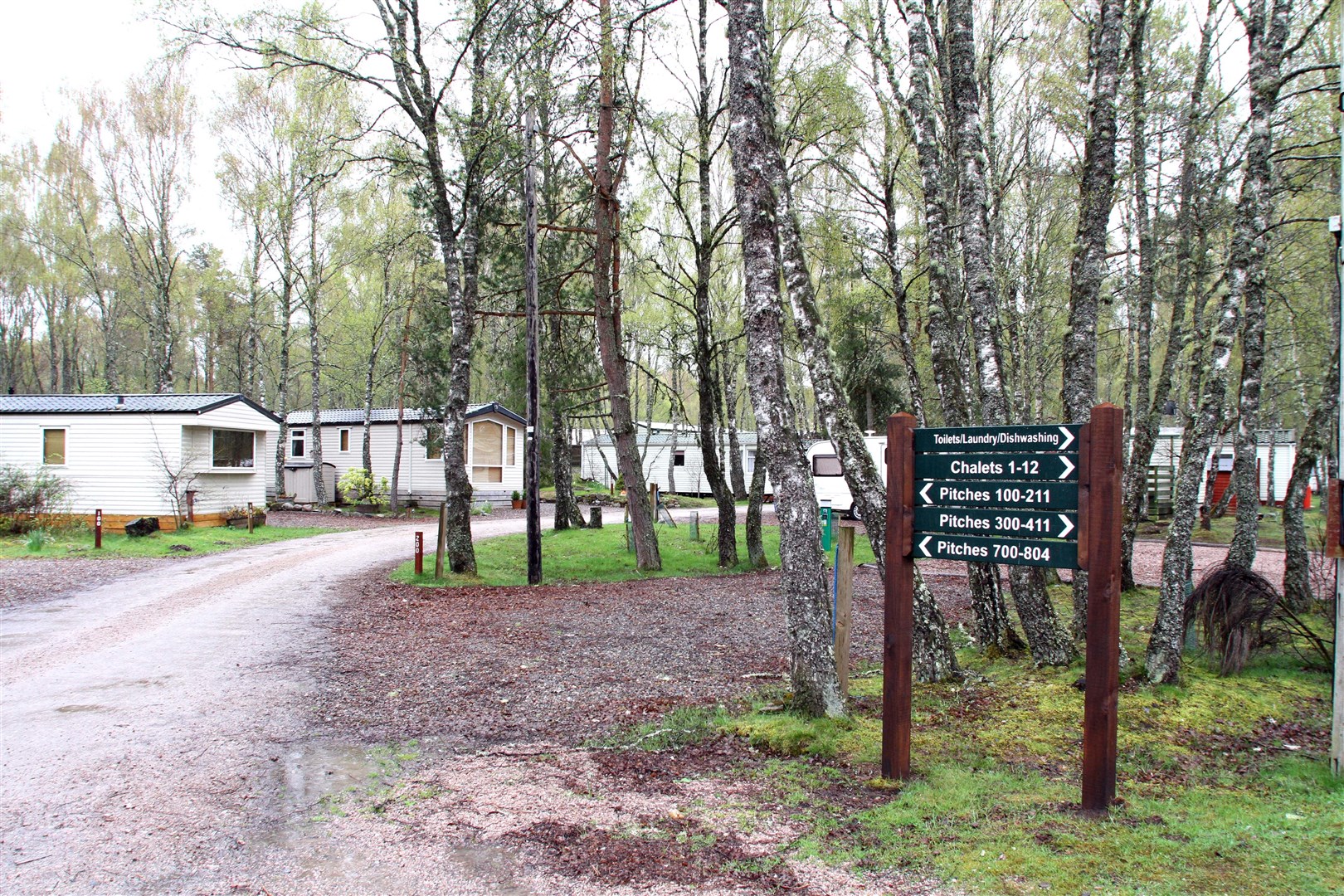 Dalraddy Caravan Park, south of Aviemore.