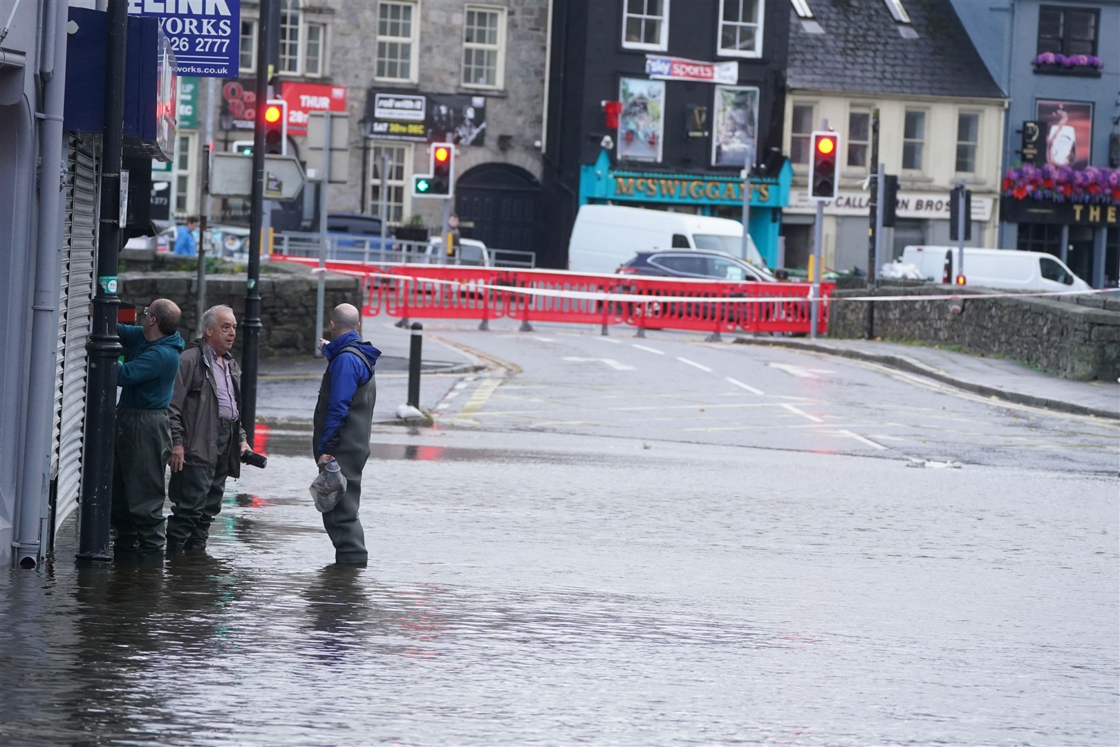 Newry’s canal burst its banks (Brian Lawless/PA)