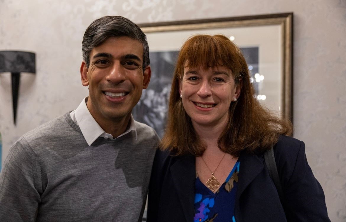 Moray Council leader Kathleen Robertson meets Prime Minister Rishi Sunak.