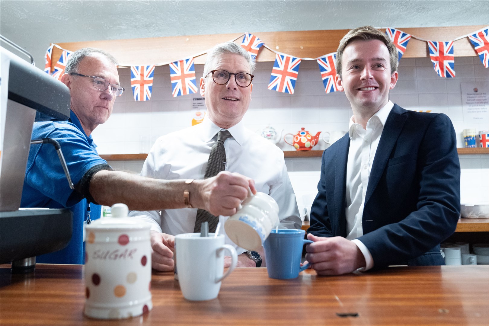 Prime Minister Sir Keir Starmer with Labour MP Tom Rutland (Stefan Rousseau/PA)