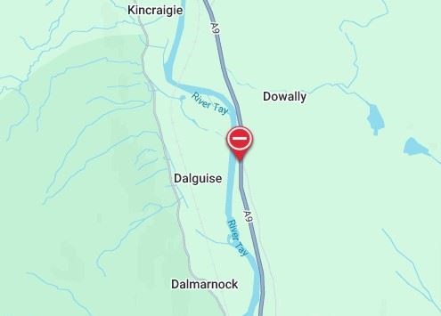 The site of this morning's incident in Perthshire