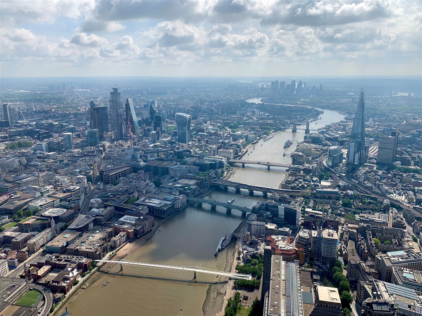 London viewed from the north bound air ambulance.