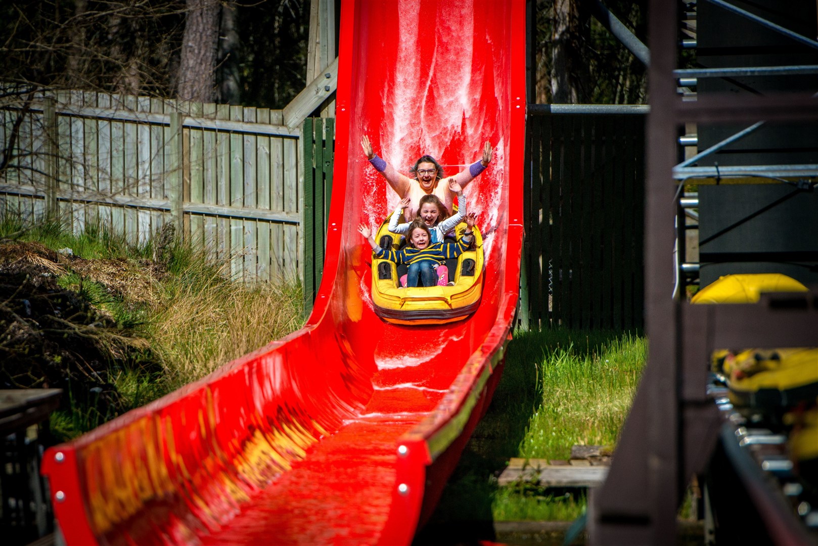 The Wild Water Coaster is one of the most popular attractions at Landmark Forest Adventure Park.