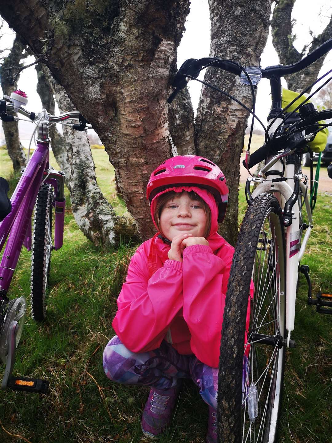 Emma takes a breather during one of the cycle rides