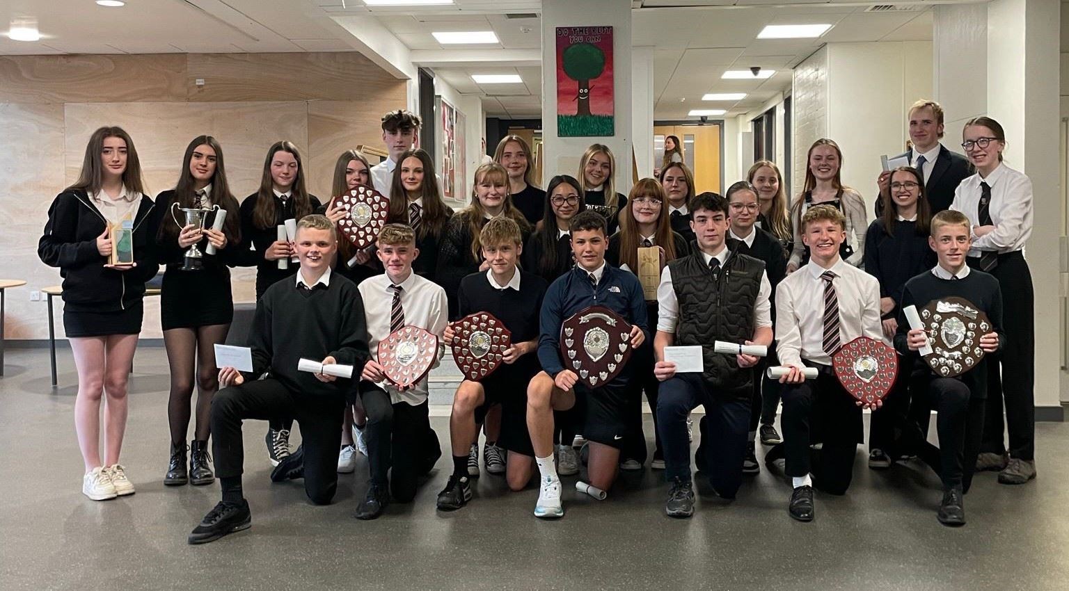 AND THE WINNERS ARE: The Special Prizes winners at Kingussie High School.