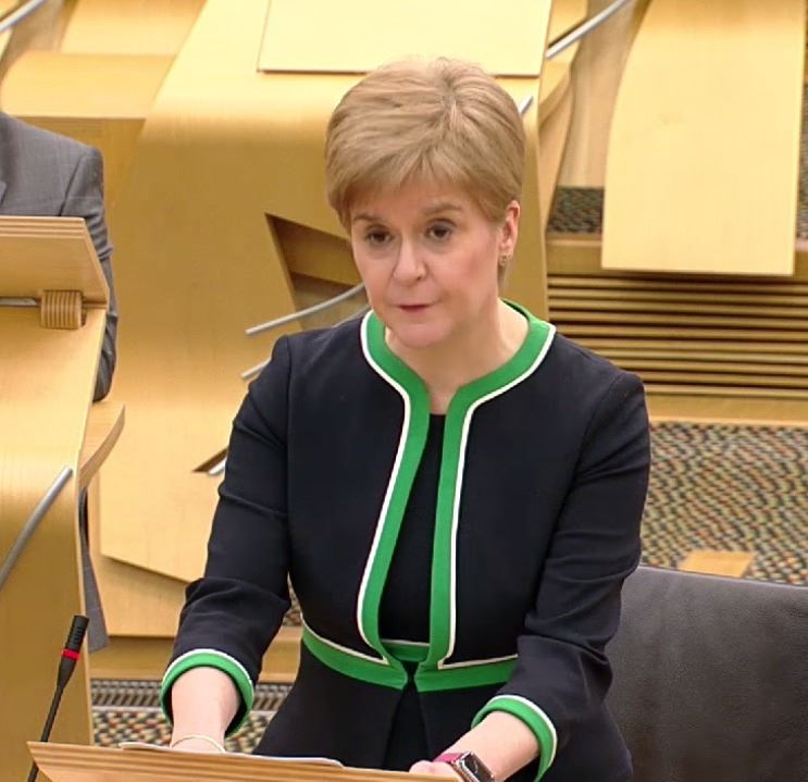 First Minister Nicola Sturgeon.