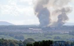 Fire behind Milton of Leys