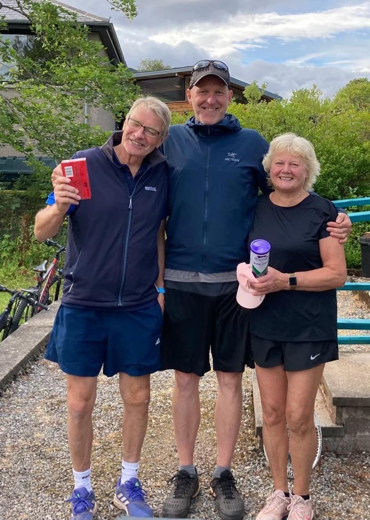 Winners Kenny and Marjorie Deans with Chris Donald (centre).