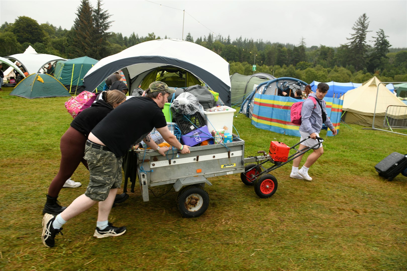 Getting everything in for camping. Picture: James Mackenzie.