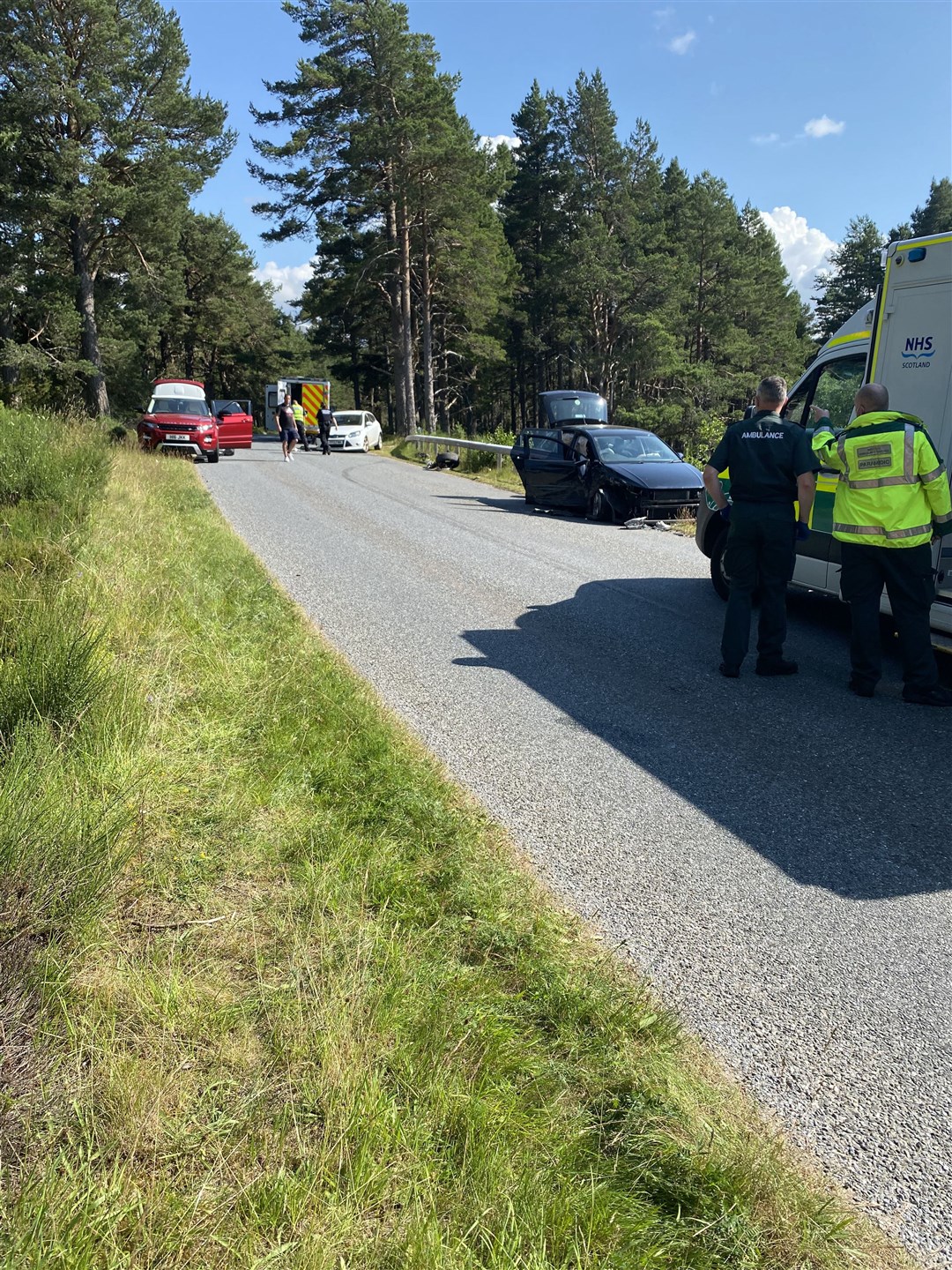 The Cairngorm ski road has been closed after an accident by Badaguish.