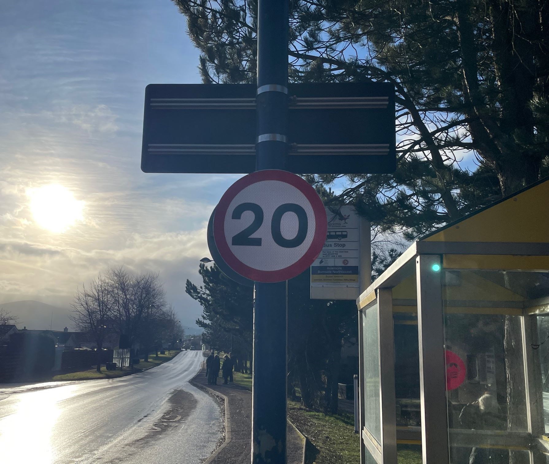 A 20mph limit in place along Aviemore's Grampian Road. The lower speed limit which has caused prompted plenty of complaints is set to become permanent.