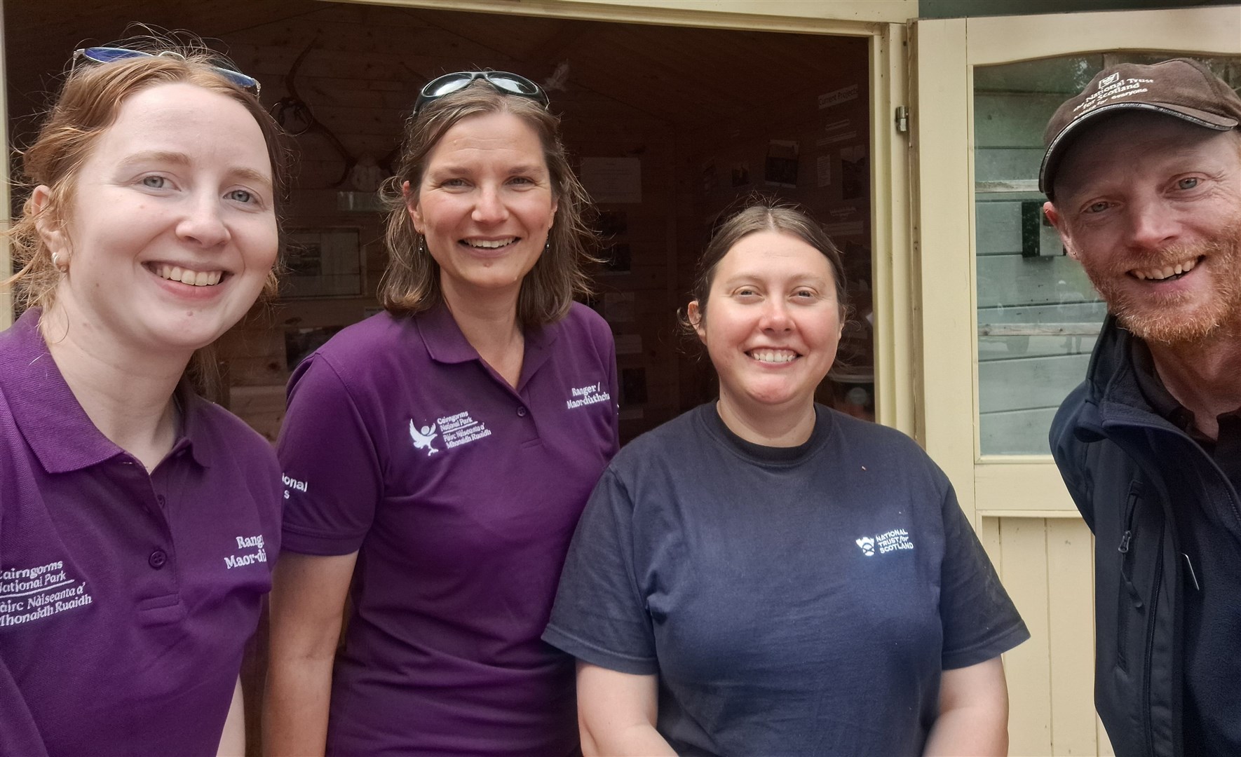 EVER READY RANGES: From left, seasonal rangers Becki Redmond and Rhona Garry with NTS Mar Lodge rangers Lianne Starbuck – Stephen and Ben Dolphin.