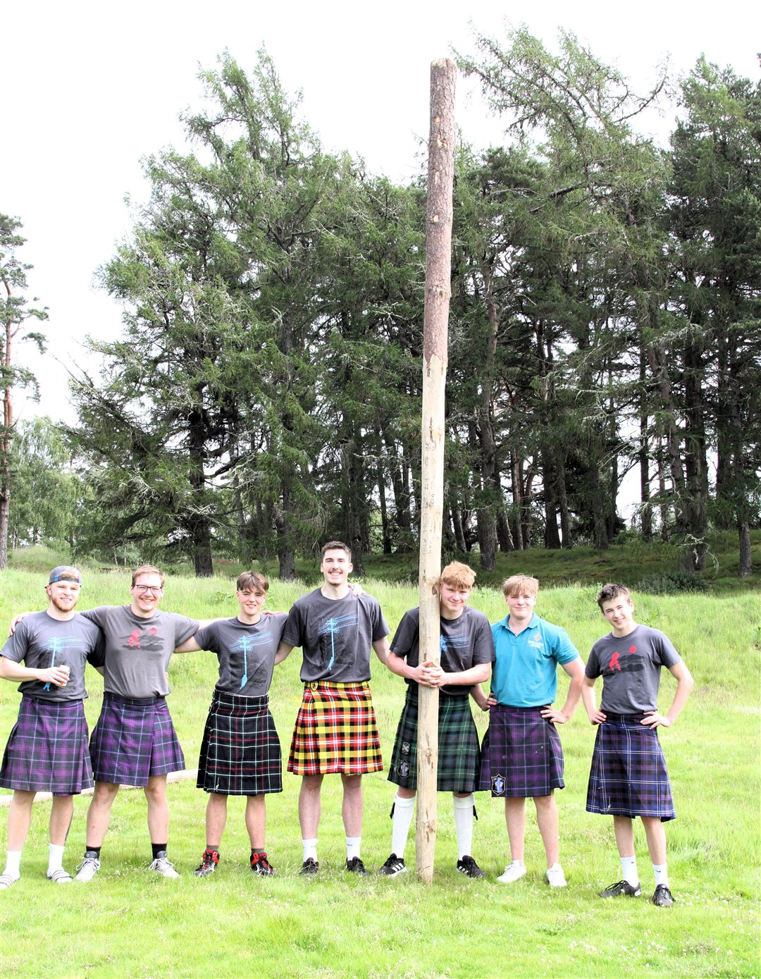 WHAT A TEAM: Andrew and his support crew at the big challenge day