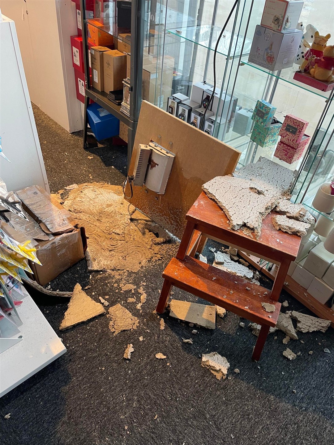 It's not known just how much of the shop's precious stock has been lost