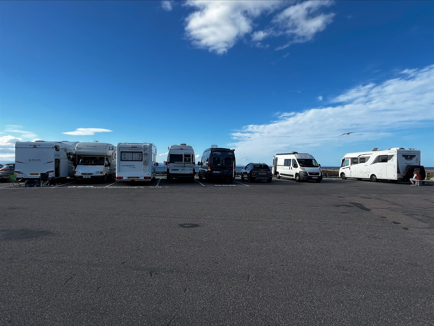 The impact of the council's motorhome scheme as seen in Nairn Car Park.