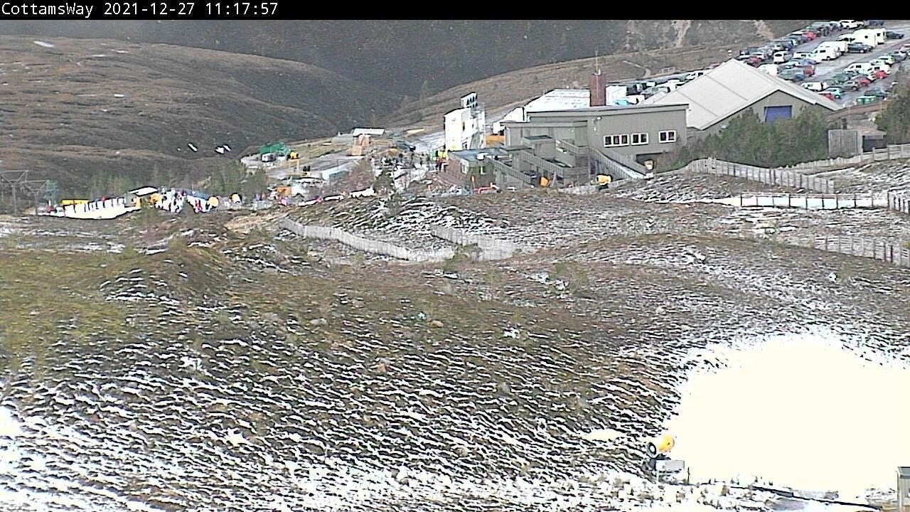 An image looking down to the Day Lodge this morning.