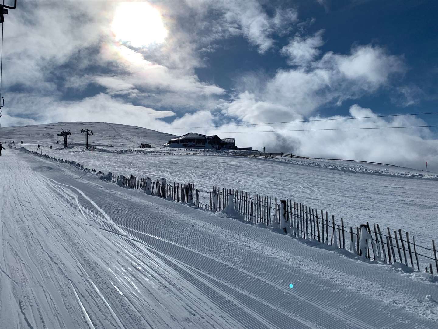 The Cairngorm ski resort on the last day of the season before it was curtailed by the coronavirus outrbreak.