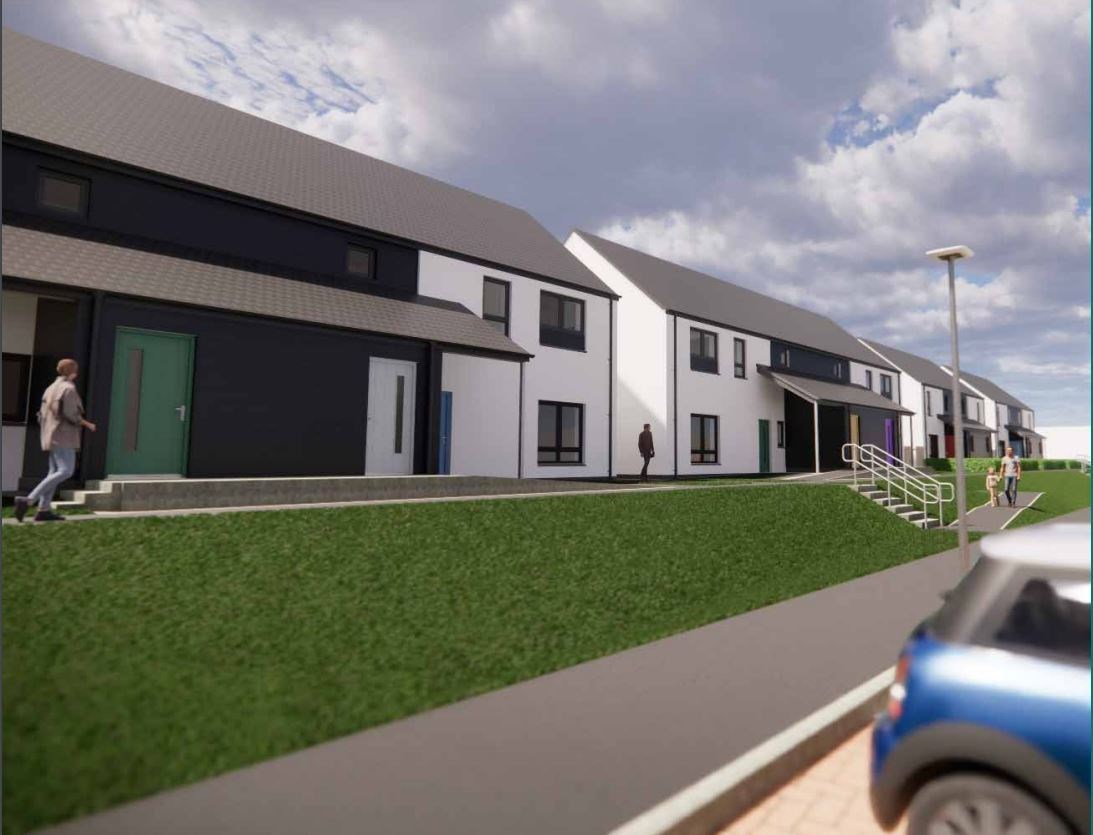 An impression of the new affordable housing in Aviemore which is badly needed.