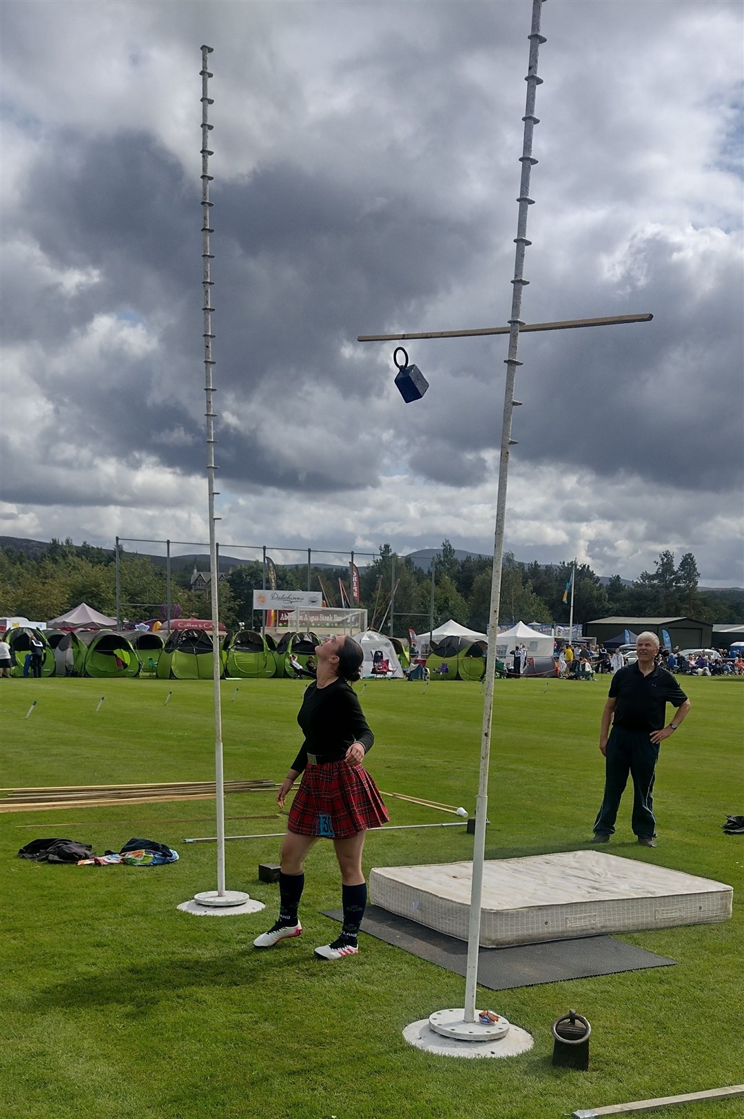 RISING STAR: Hermione Allan of Northampton was one of the star of the growing female contingent of heavies bringing new flare to the Highland games circuit in Scotland.