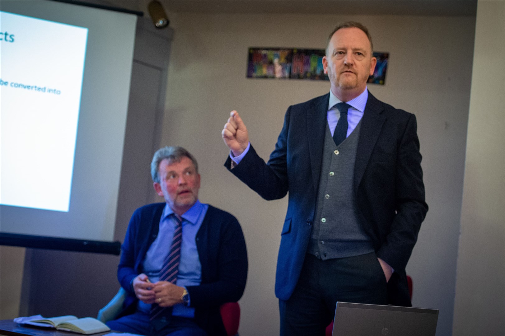 ICT Supporters Open Meeting, Caley Social Club..Chairman Ross Morrison and Chief Executive Officer Scot Gardiner...Picture: Callum Mackay. Image No..