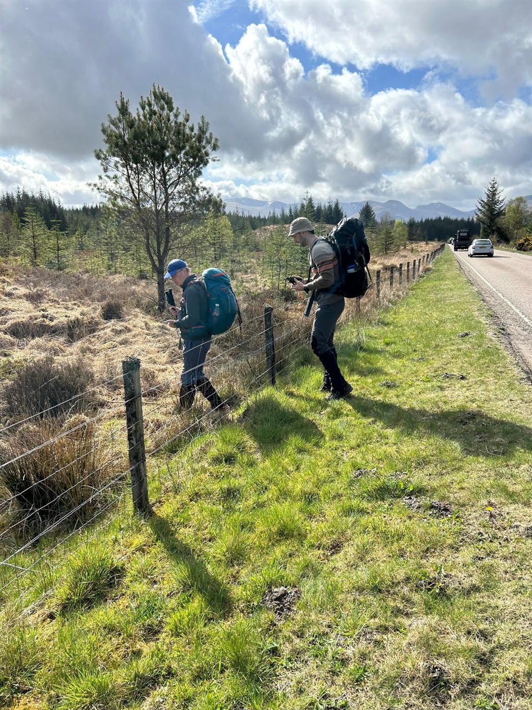 GOODBYE TO ROADS: The pair set off for just about 79 kilometres of no roads.