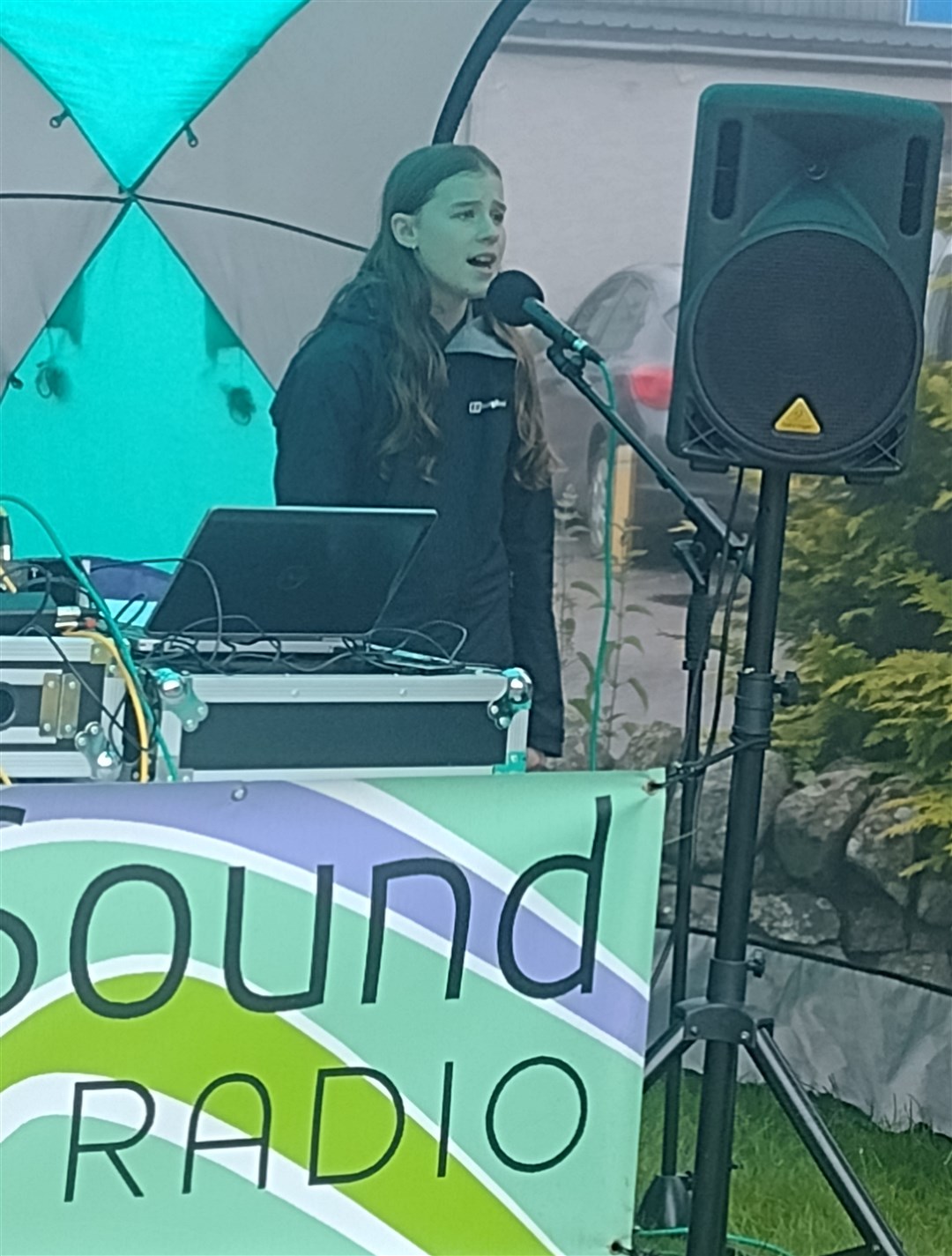LITTLE STAR: Anna Dallas (13) sang Manran's "Crow Flies" to participants and radio listeners alike.