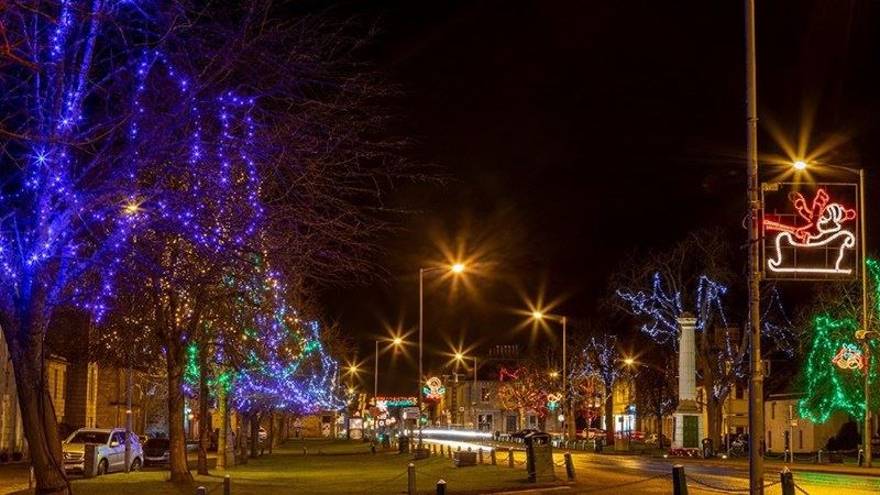 ALWAYS A JOYOUS, FESTIVE SIGHT: Grantown's beautiful Christmas lights on display but they come at a cost.