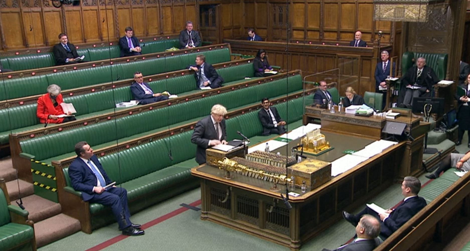 Prime Minister Boris Johnson during the House of Commons debate on the EU (Future Relationship) Bill (PA)
