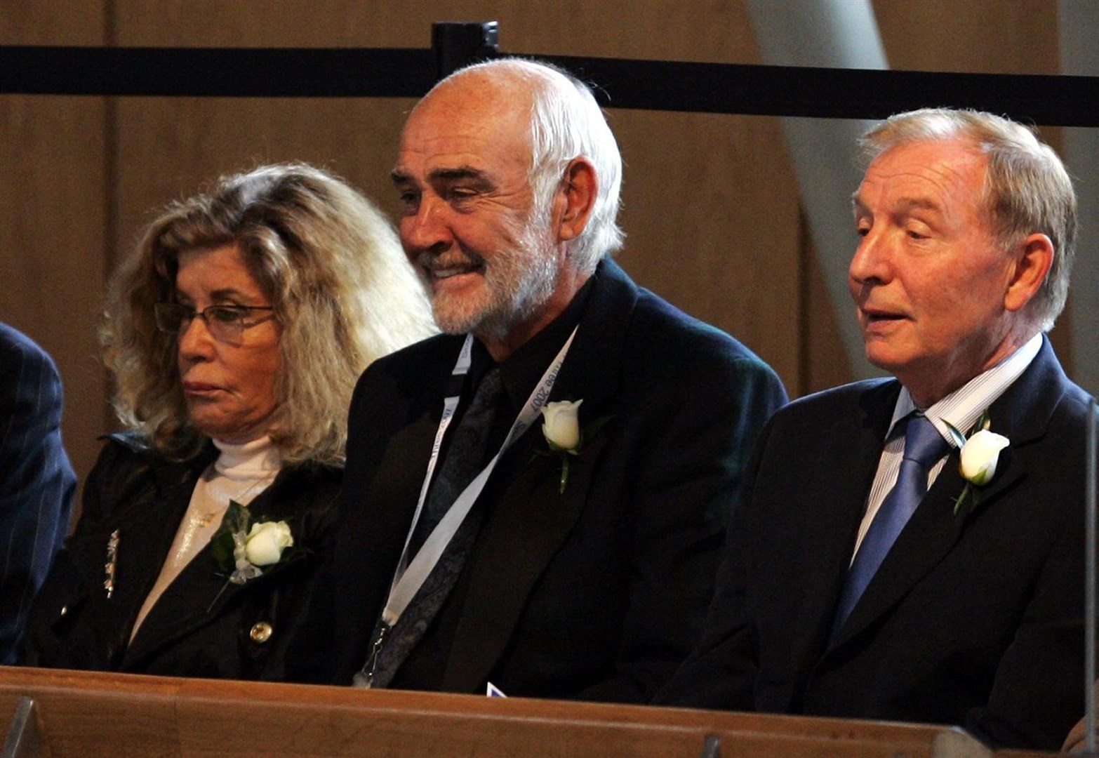 Sir Tom with Sir Sean Connery during the ceremonial opening of the Scottish Parliament, in Edinburgh in 2007 (PA)