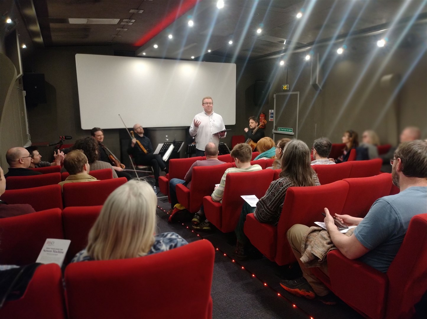 SCREEN MACHINE AT NEWTONMORE: A recent visit brought a string quartet to Badenoch from the Royal Scottish National Orchestra.
