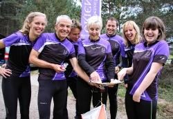 Local BASOC runners prepared for the big event on Saturday with a training session at Boat of Garten on Tuesday night: Jessica Tullie, Tim Sands, Chris Godlington, Jenny Clarke, Dave Henderson, Carol Sands and Holly Clarke.