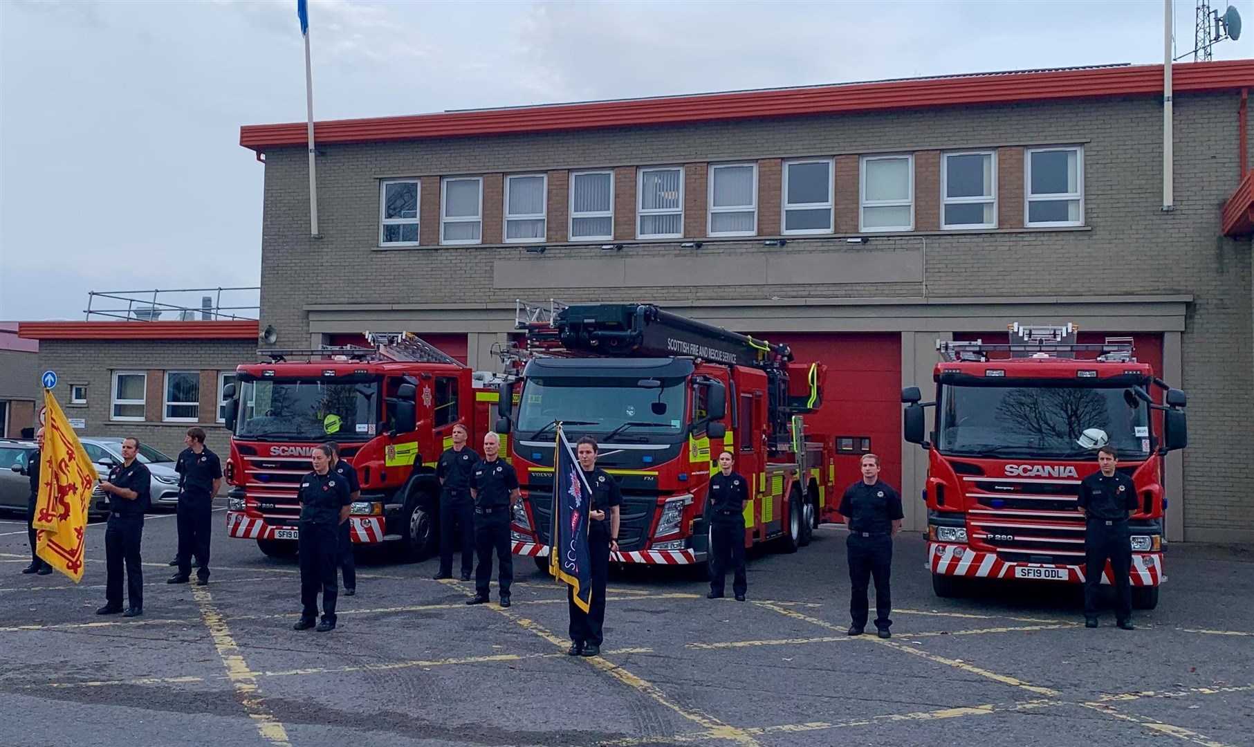 The parade at the Fire Station.