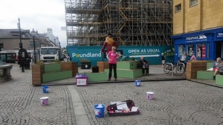 Kate plays in the centre of Elgin.