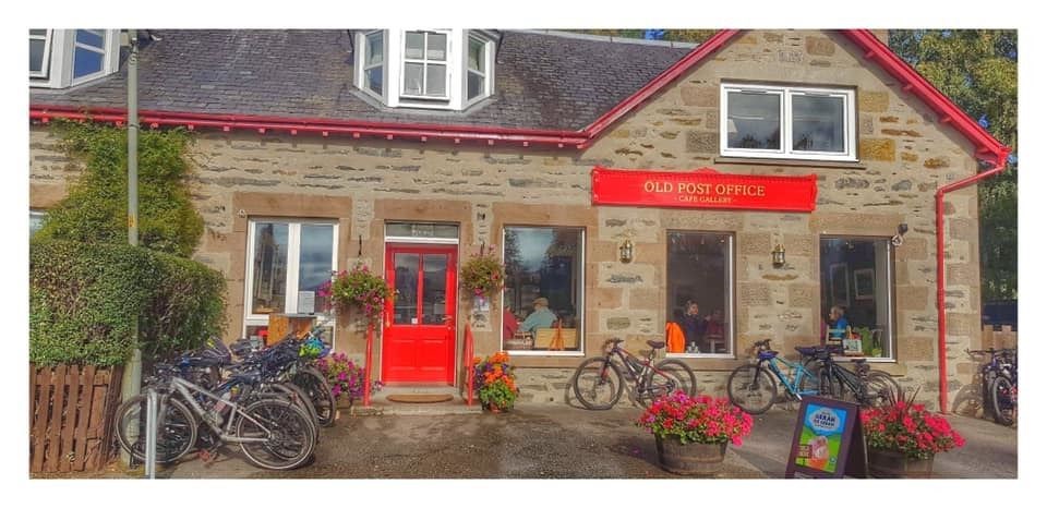 The Old Post Office Cafe Gallery is clearly a popular stop-off for cyclists.