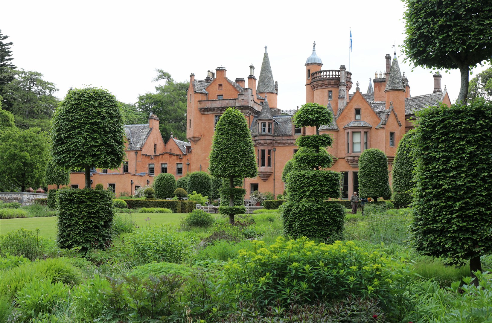 Topiary trees make for a fascinating look at the castle. Picture: Peter Jolly