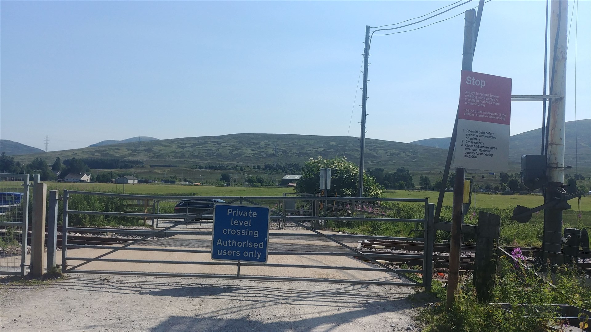 The level crossing was locked at Wednesday lunchtime.