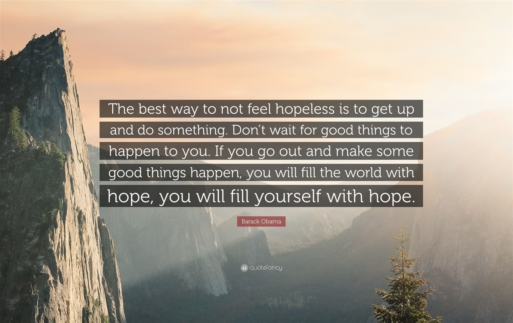 A inspirational quote from Barack Obama.