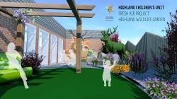 An artist’s illustration of how the year-round play area for young patients and their families at Raigmore Hospital might look.