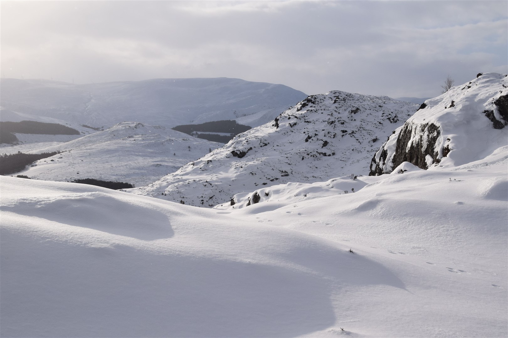 Extensive snow covered helped the mercury fall well below freezing across the Highlands overnight. Picture: Philip Murray.