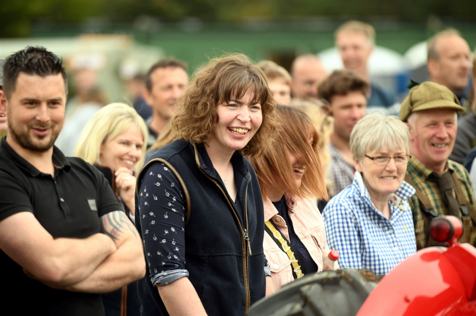 Show spectators are clearly having a fun time watching the showring entertainment programme. Picture: James Mackenzie.