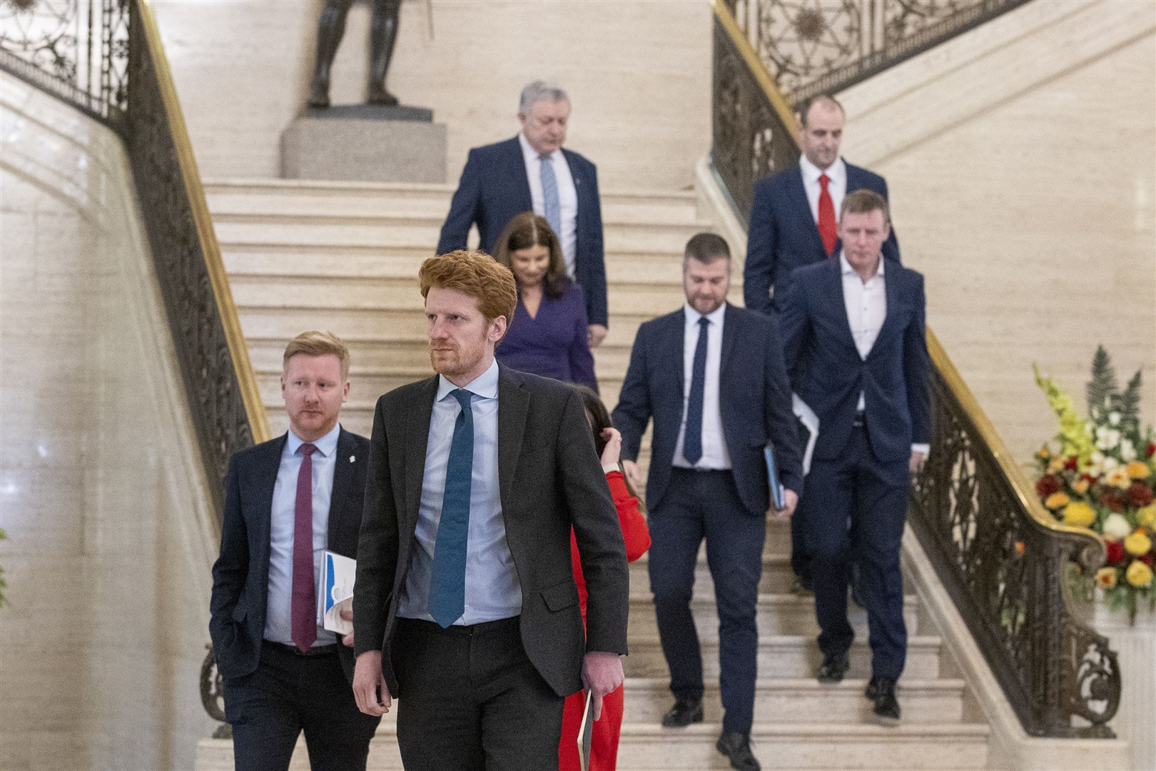 MLAs in the Great Hall of Parliament Buildings at Stormont (Liam McBurney/PA)