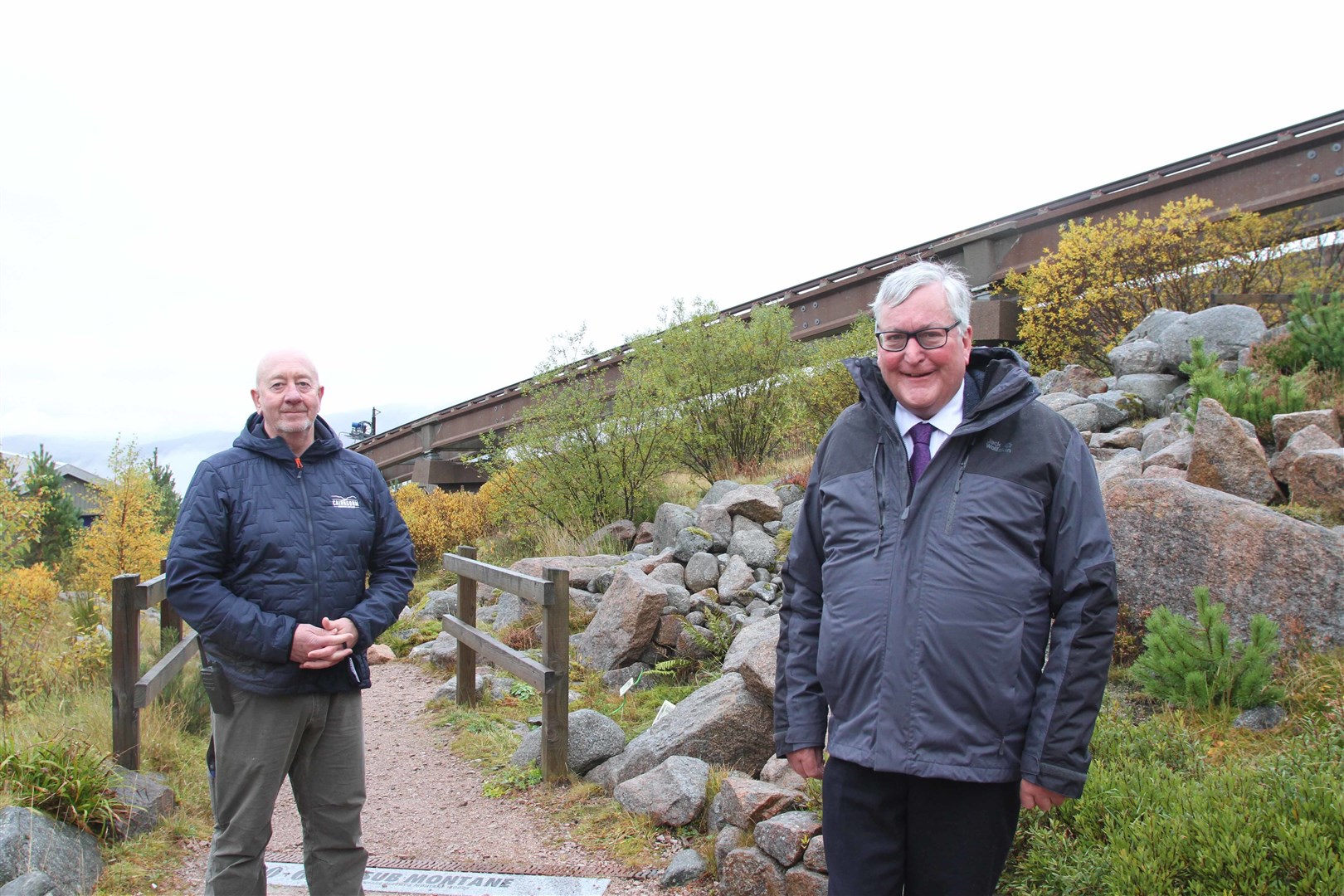 Fergus Ewing (right) on a visit to Cairngorm Mountain with resort operations manager Colin Matthew.