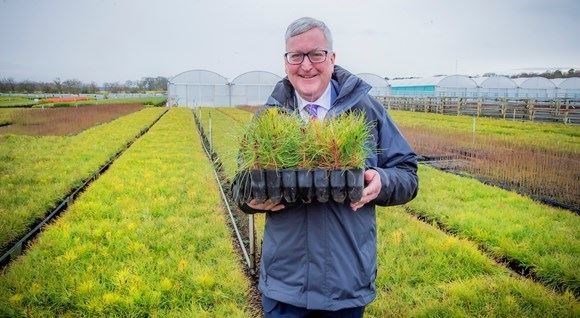 Rural Economy Minister Fergus Ewing is delighted with the rise in woodlands planting over the past 12 months.