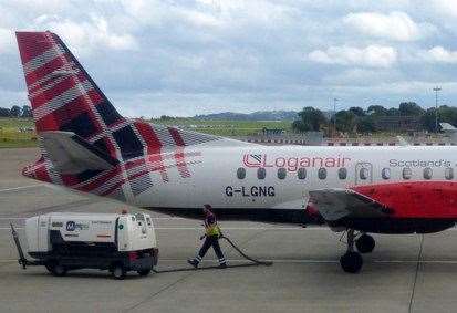 A Loganair had to be diverted yesterday.