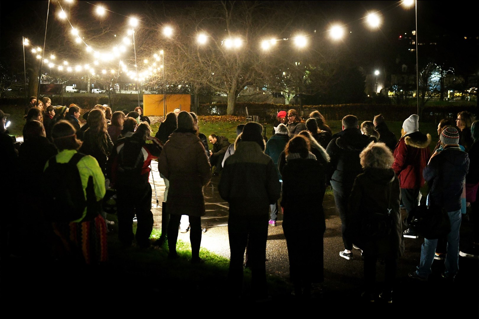 The gathering took place outside Eden Court. Picture: James Mackenzie.