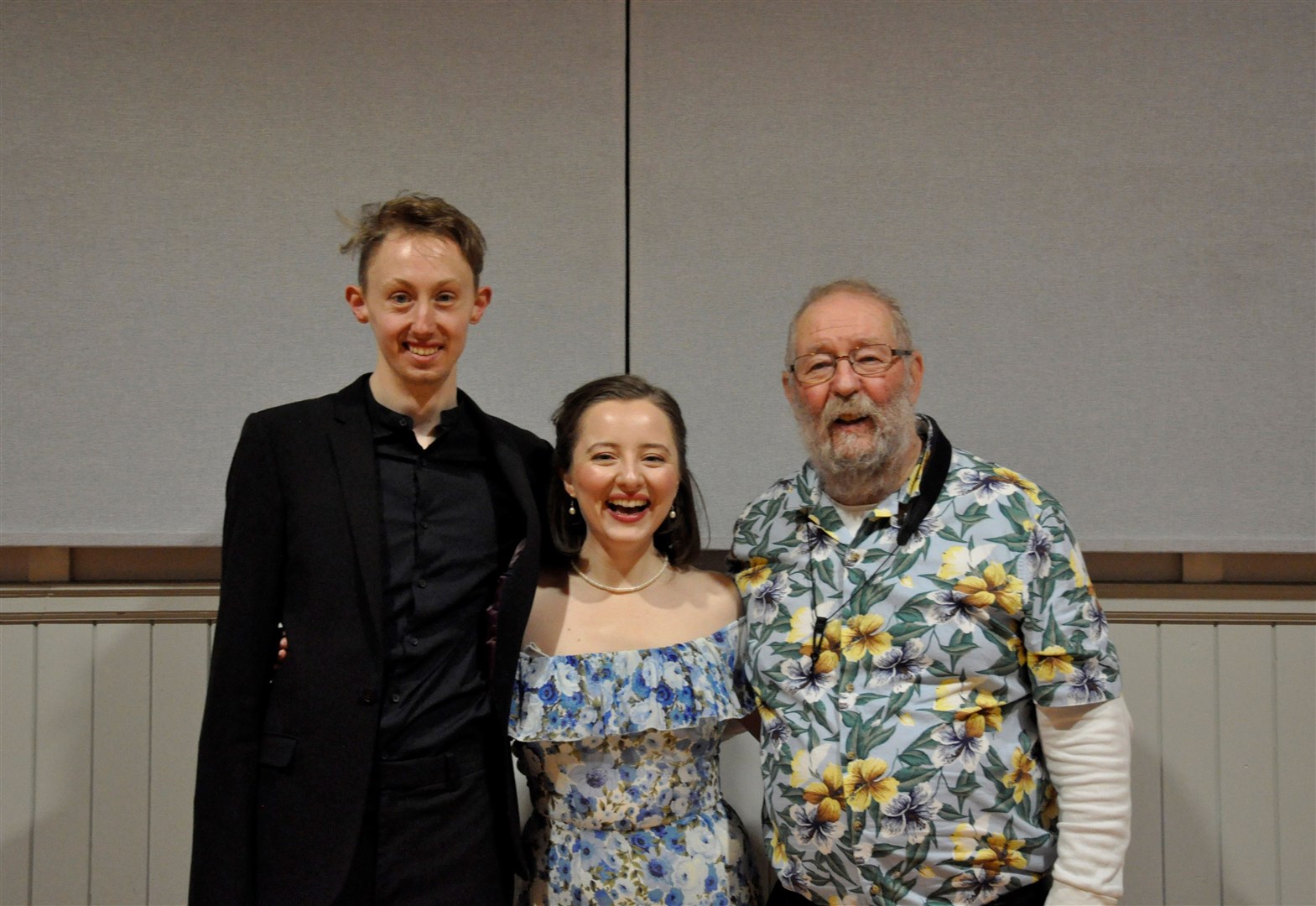 ALL PART OF THE TEAM: Conductor Meikle, mezzo soprano Rachael Liddell and Sinfonia's Bruce Davies