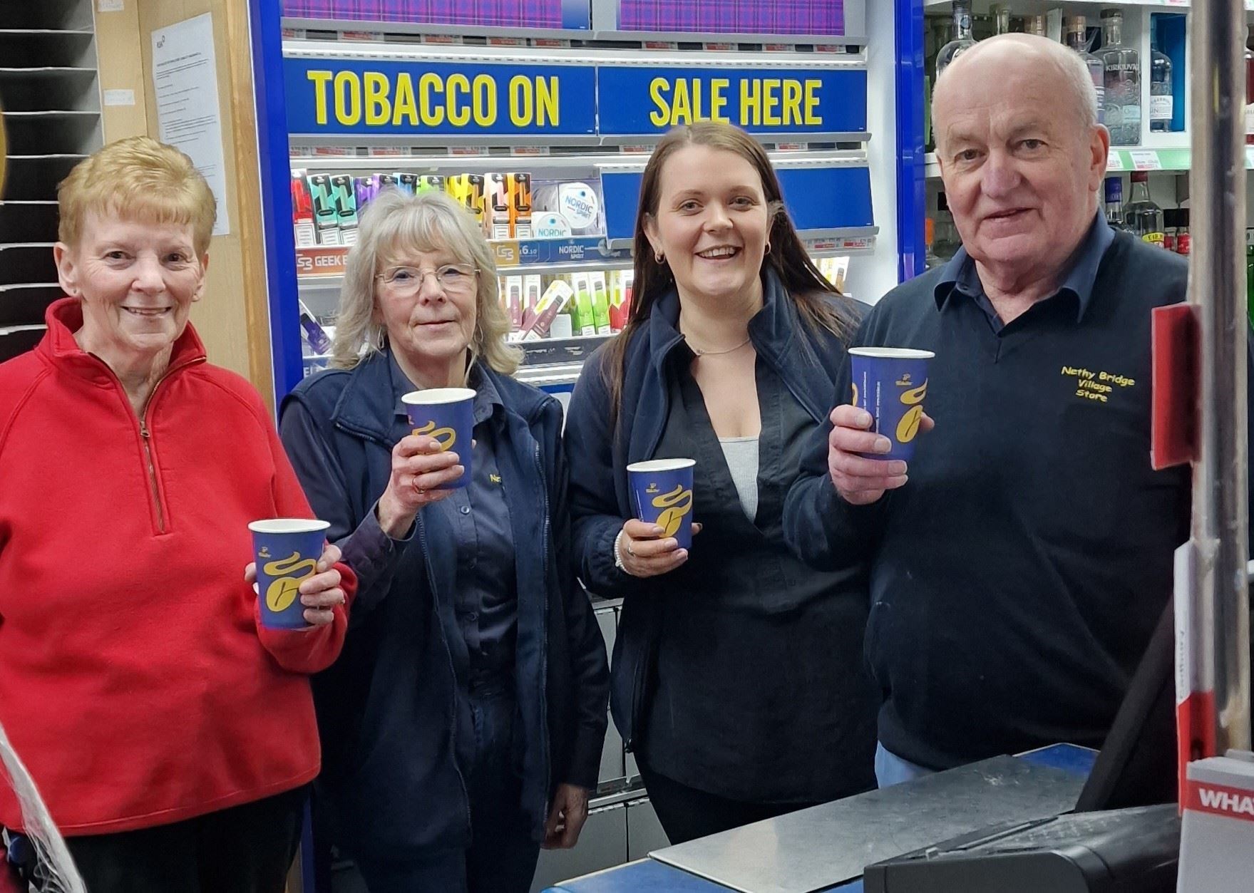 FEBRUARY FAREWELL: From left, Barbara Murray, Carol Robinson, Stacey Sutherland and Andy Young.