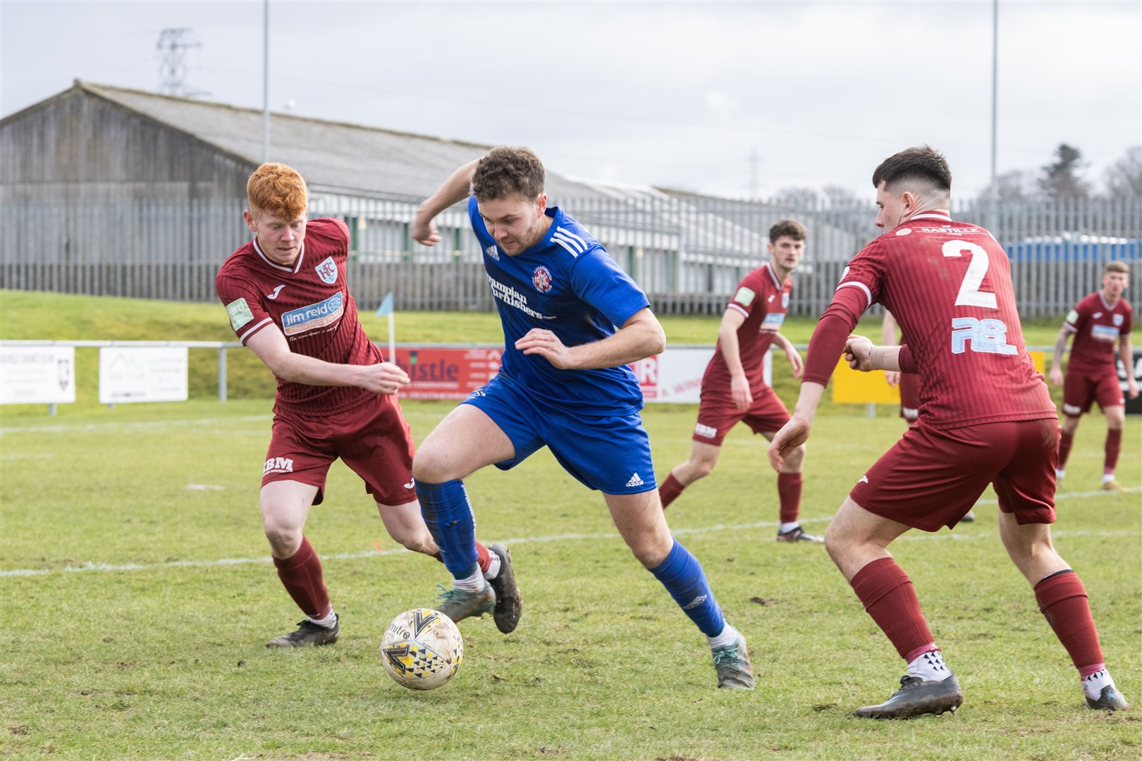 Ryan Stuart levelled for Lossiemouth in stoppage time. Picture: Beth Taylor.