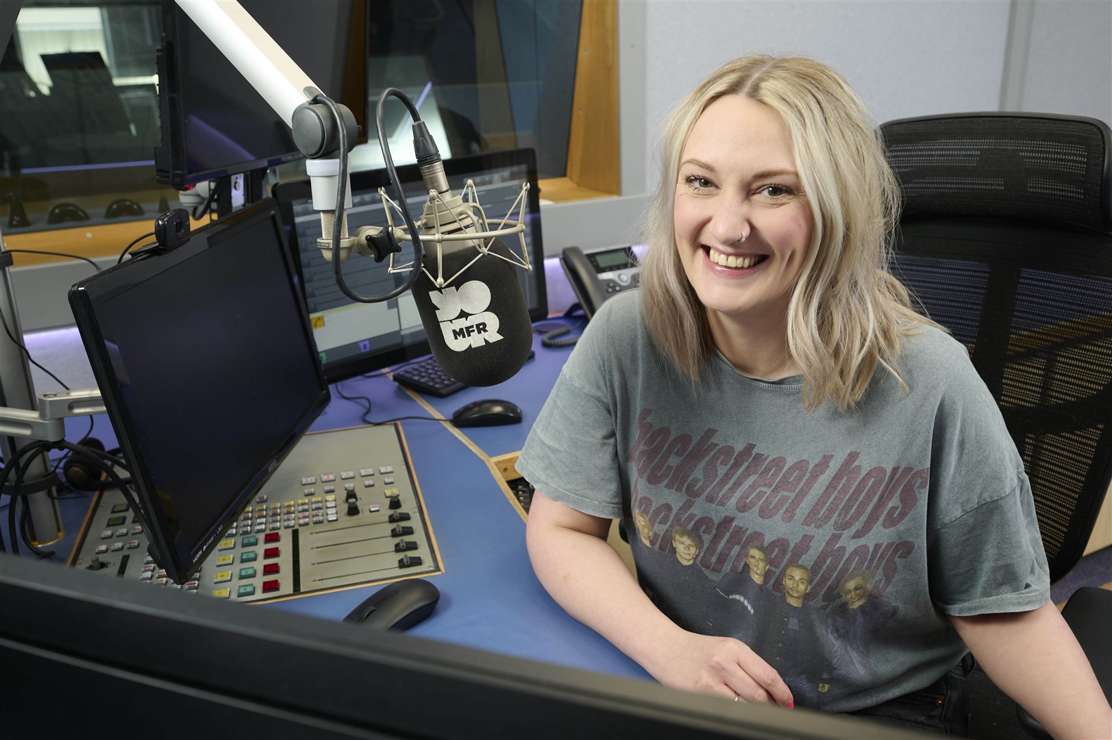MFR breakfast DJ Jodie McCluskey is backing road safety campaign.