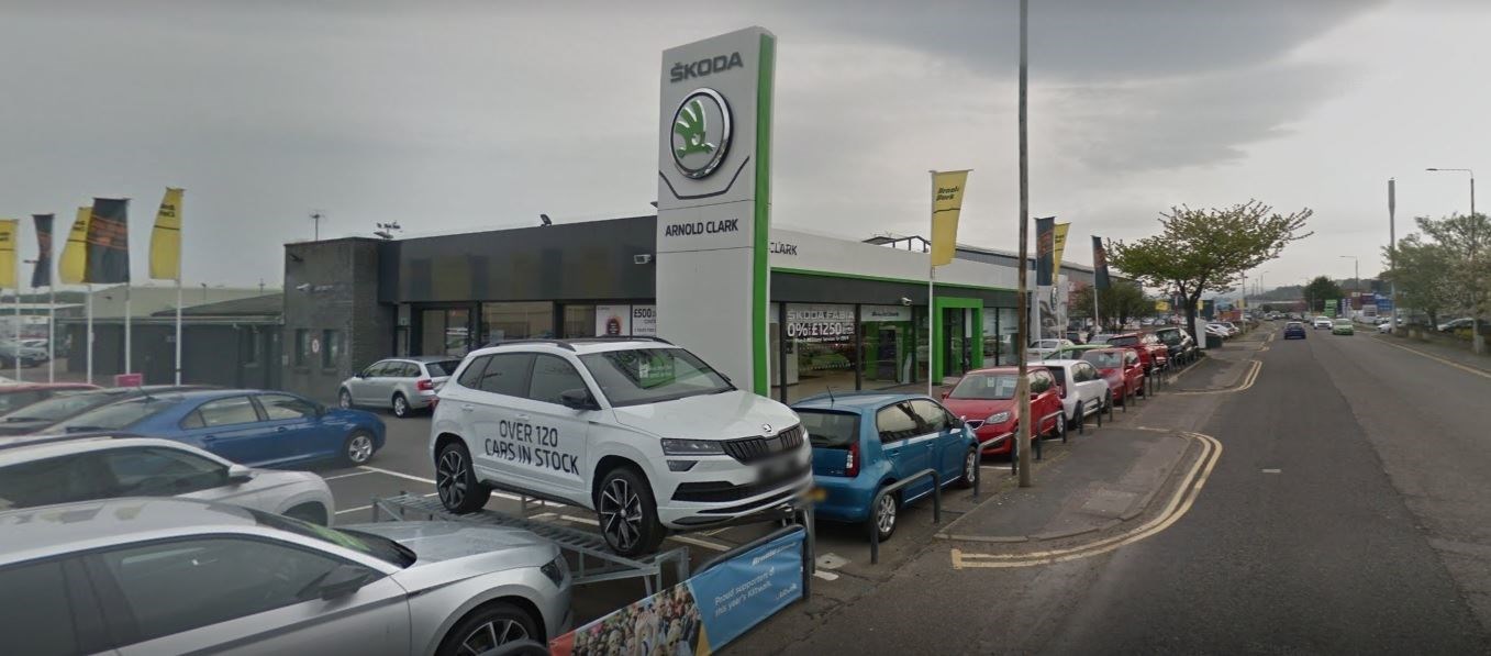 The Skoda dealership in Harbour Road, Inverness.
